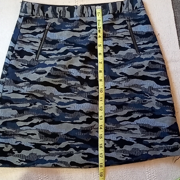 Blue camo A-line skirt - Picture 5 of 5